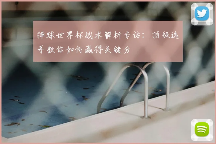 弹球世界杯战术解析专访：顶级选手教你如何赢得关键分